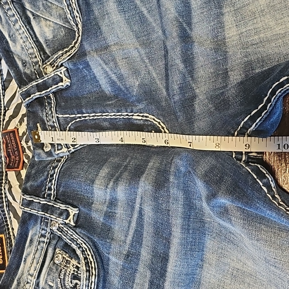 Rock Revival Dark Blue Denim with White Stitching - Picture 15 of 16